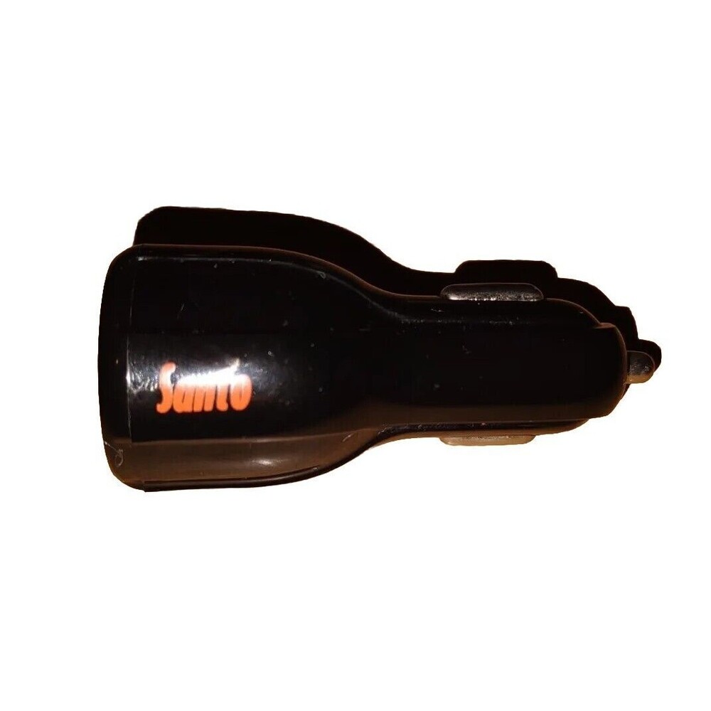 Santo Round QC3.0 USB + 3.1A USB Interface Car Charger(Black)